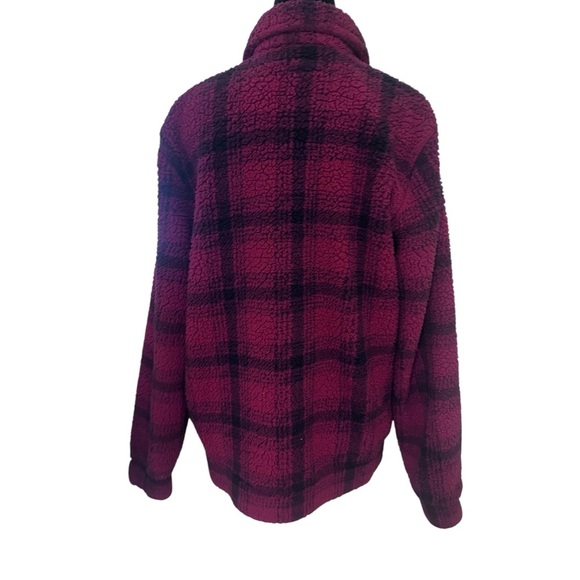 Arizona Jean Company Burgundy Sherpa Jacket - Picture 4 of 5